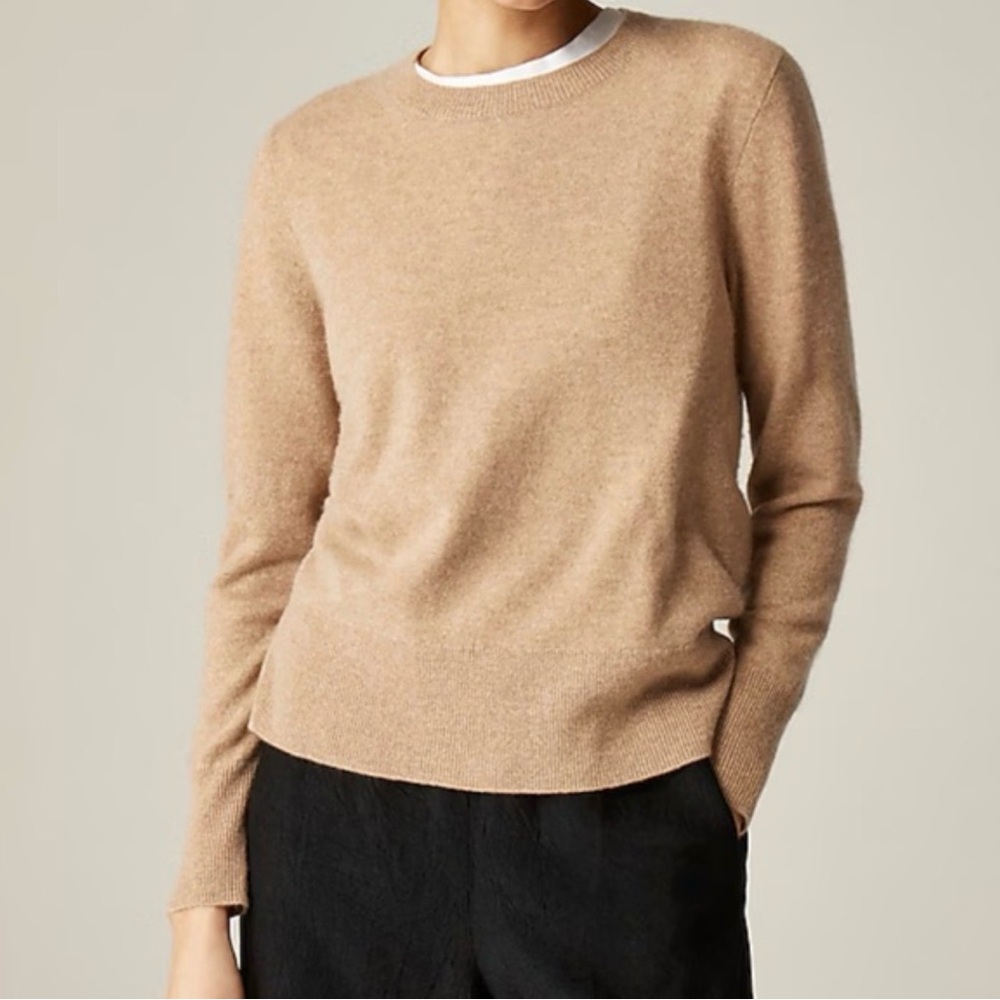 J. Crew Women’s Light Tan Mock Neck Sweater